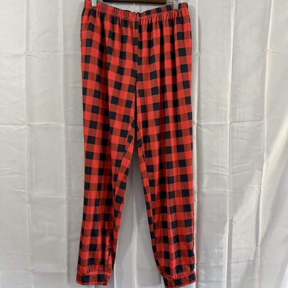 Ekouaer Pajama Set Women XL Gray Stretch Oversize Christmas Red Black Pjs - Picture 3 of 7